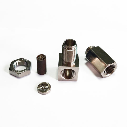 2PCS 90° O2 Oxygen Sensor Spacer Bung Adapter Kit Mini Cat M18 X 1.5
